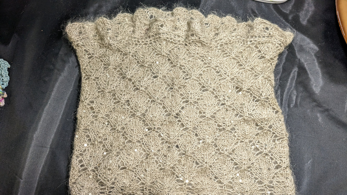 Sequin & Lace Cowl