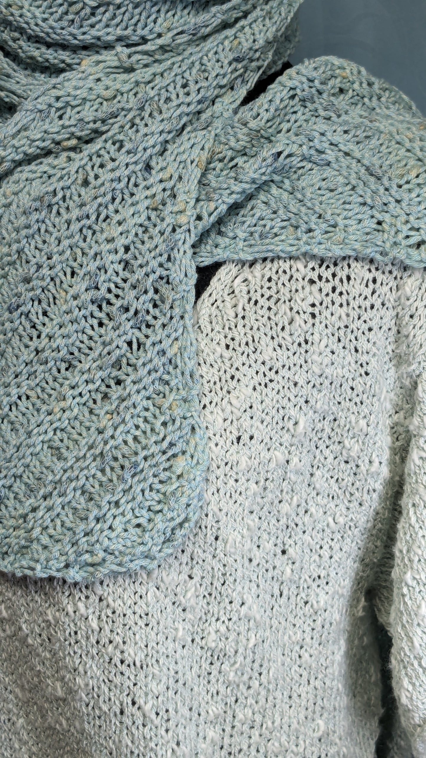 Salvia Diagonal Stripe Scarf
