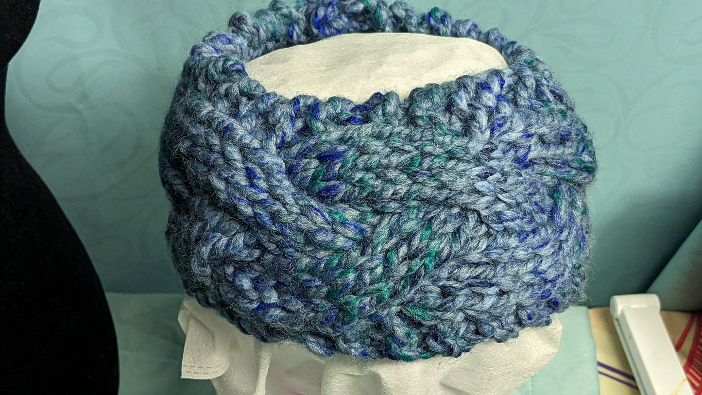 Azure Skies Cable Earwarmer Headband