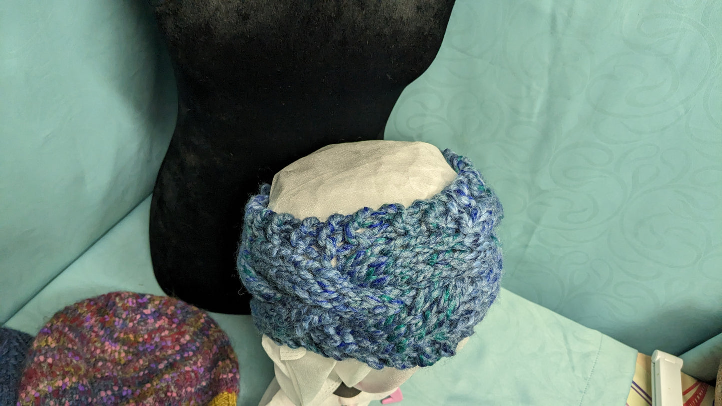 Azure Skies Cable Earwarmer Headband