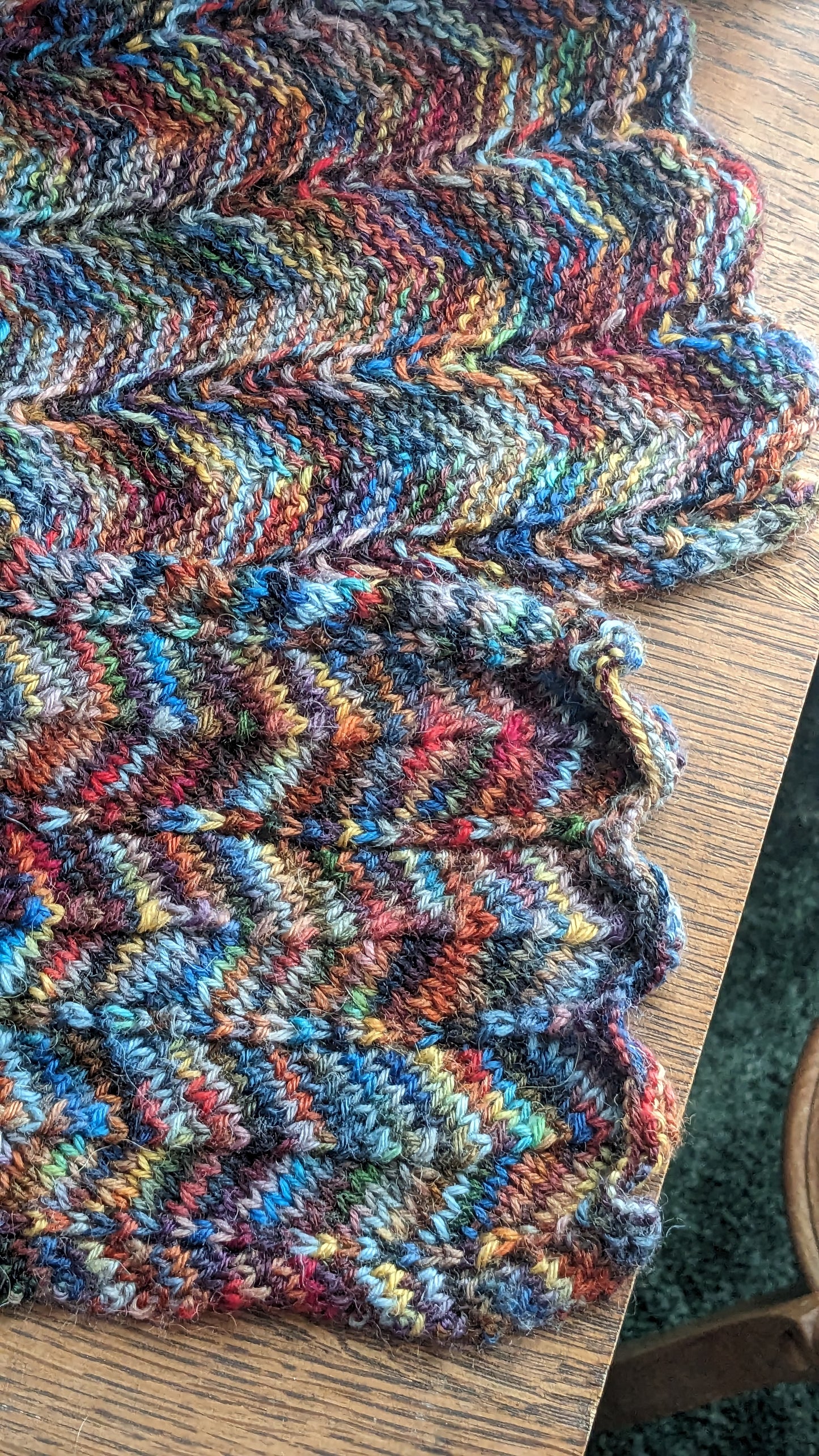 Autumn in New York Chevron Scarf