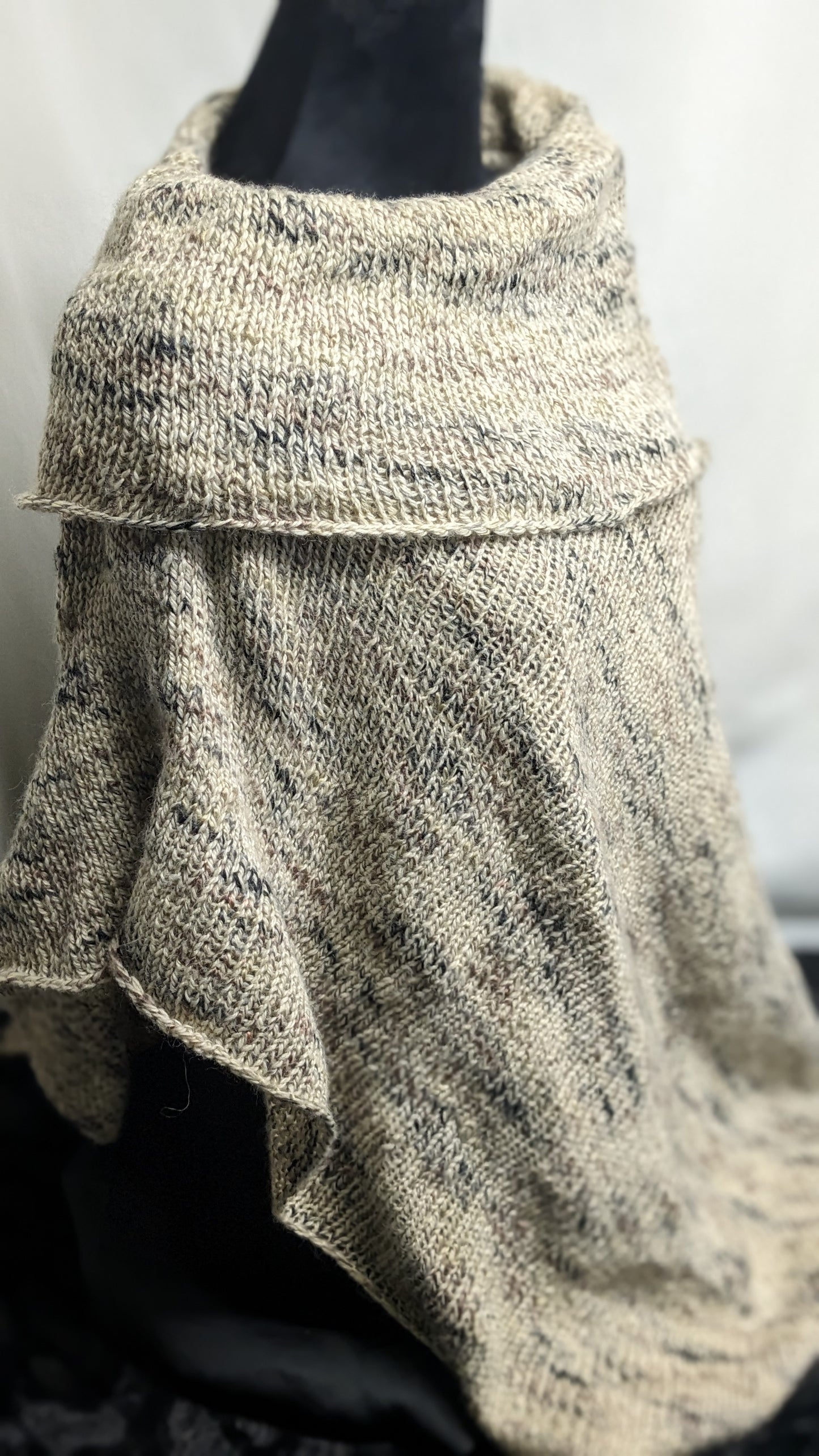 Oversized Cowl-Neck Poncho