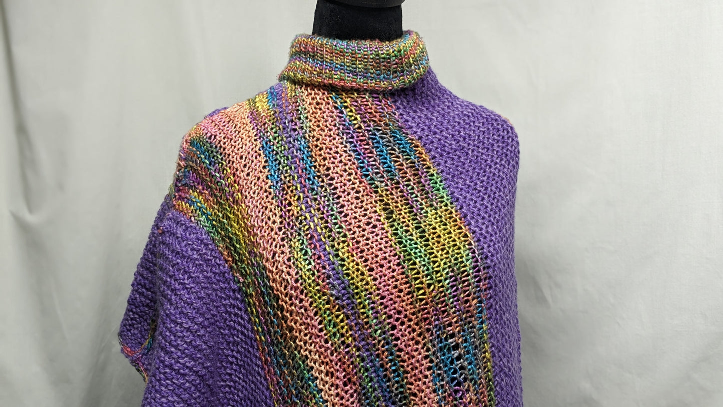 Dreamsicle Turtleneck Poncho