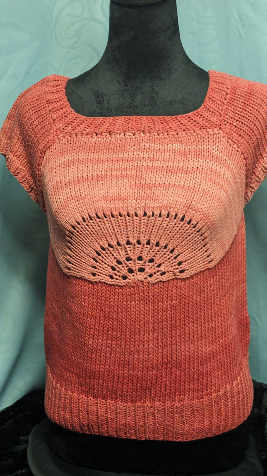 Terracotta Gradient Cotton Summer Top